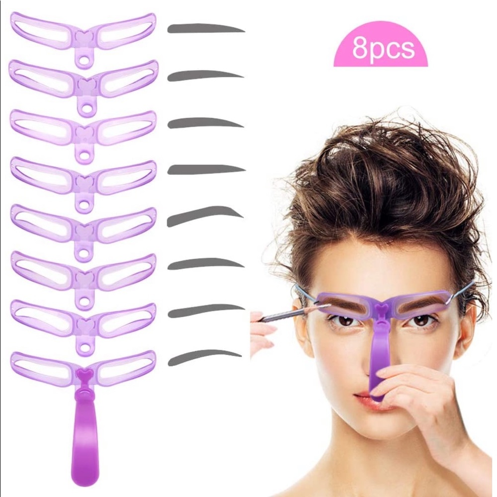 Eyebrow Stencil 8 Styles Eyebrow Template，